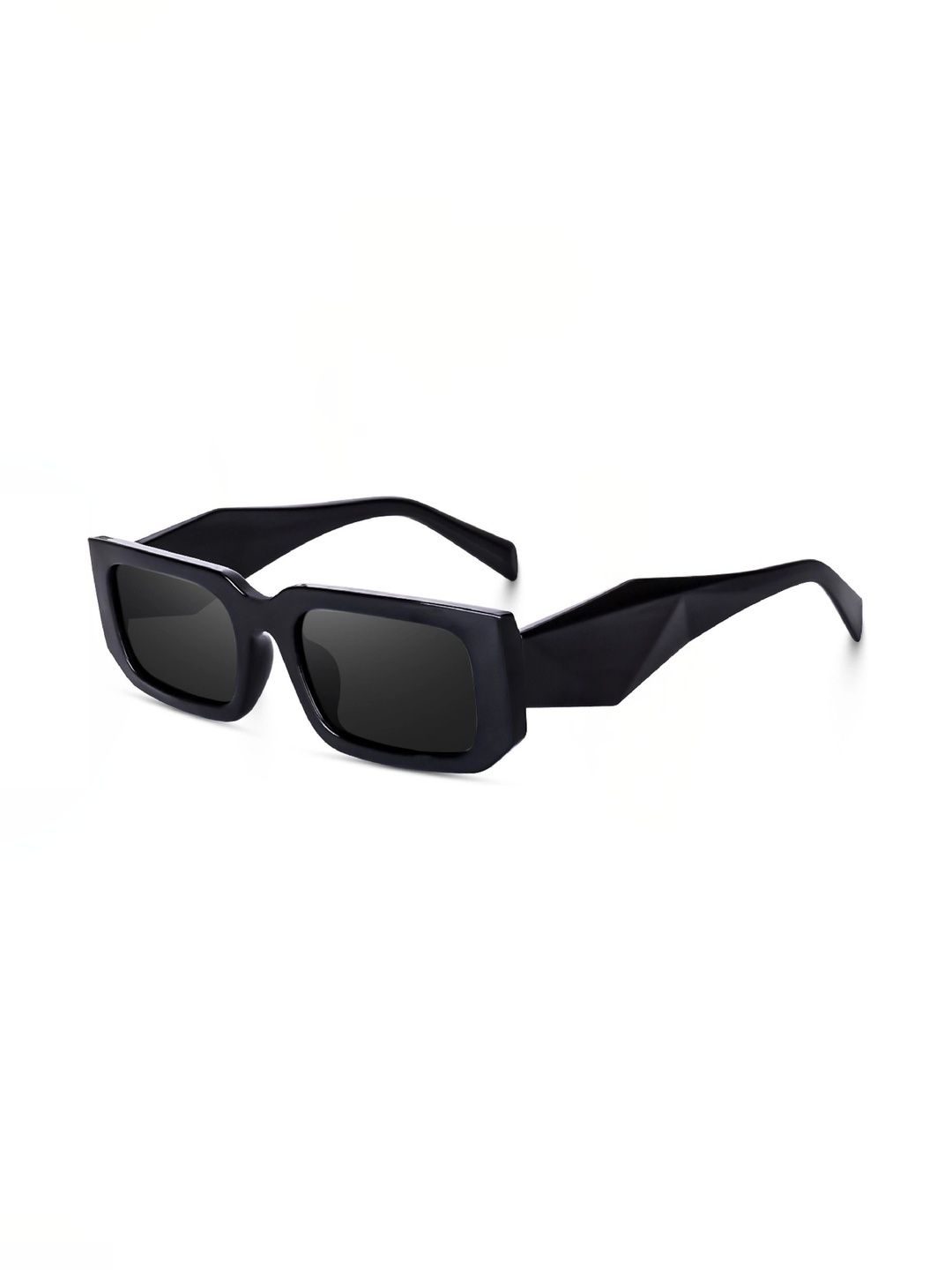 YOUTH CLUB Unisex Black Lens & Black Rectangle Sunglasses with-picture-22
