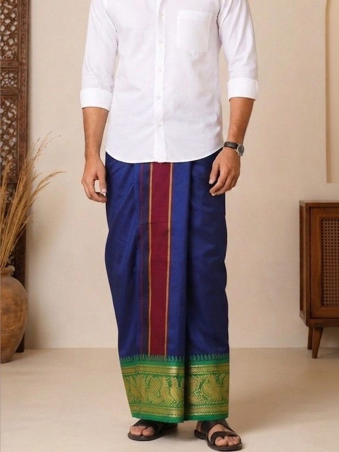Sharan Elegance Men Cotton Dhoti Dhotis-picture-32