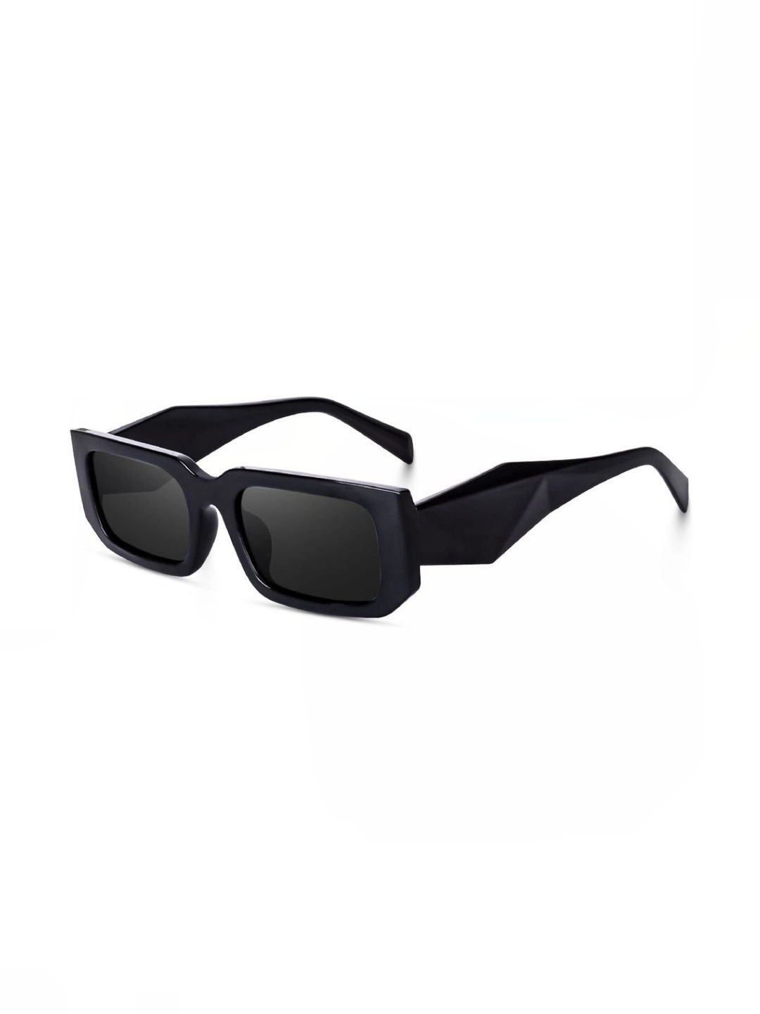 YOUTH CLUB Unisex Black Lens & Black Rectangle Sunglasses with-picture-46