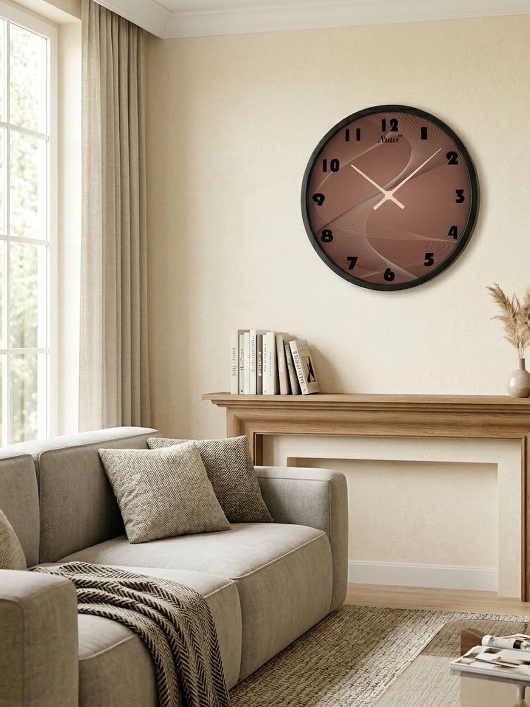 Nutts Multicoloured Printed Contemporary Wall Clock-picture-14