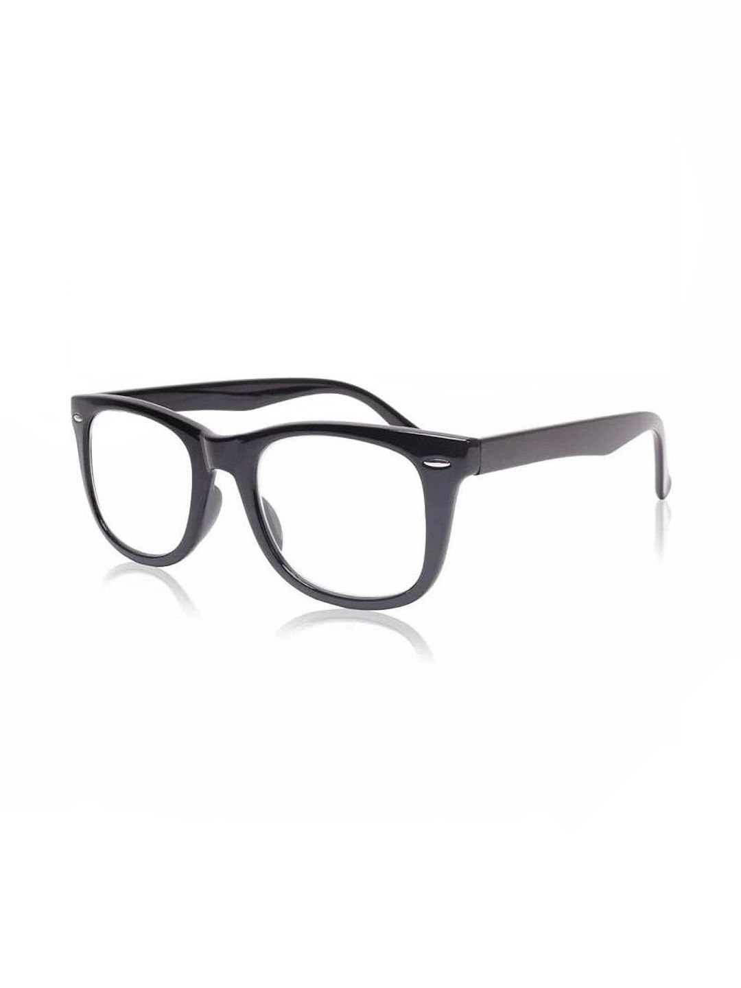 YOUTH CLUB Unisex Clear Lens & Black Wayfarer Sunglasses with-picture-17