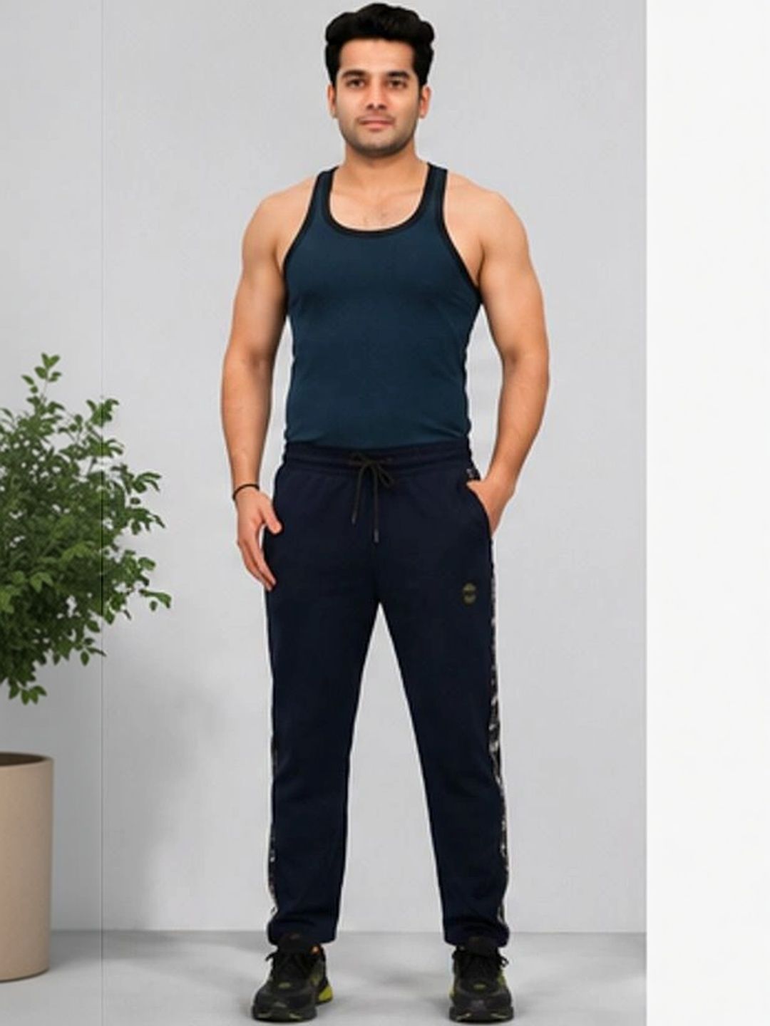 Global Jeans Printed Mid-Rise Joggers Lounge Pants-picture-29