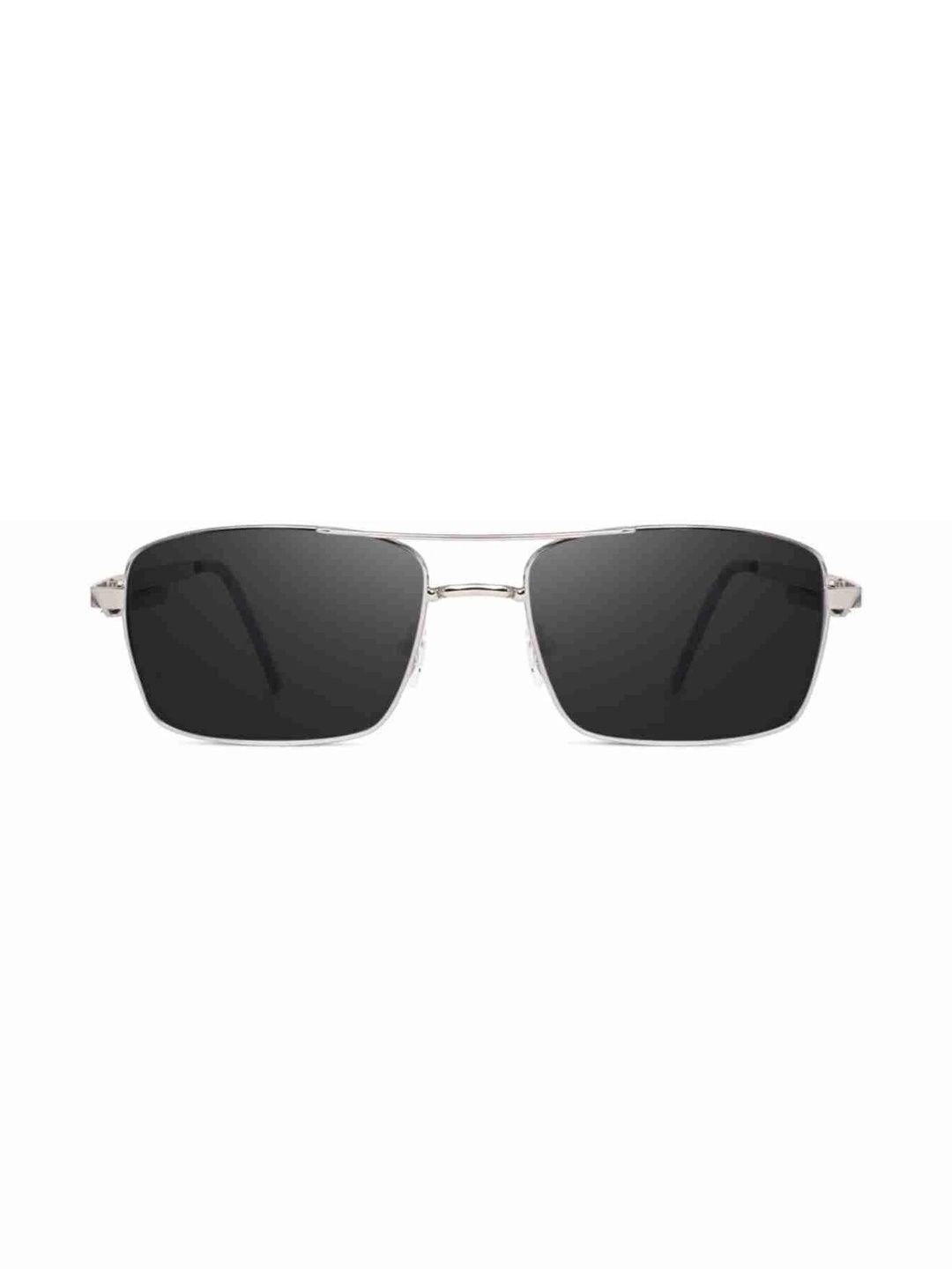 YOUTH CLUB Unisex Black Lens & Silver-Toned Aviator Sunglasses with-image-39