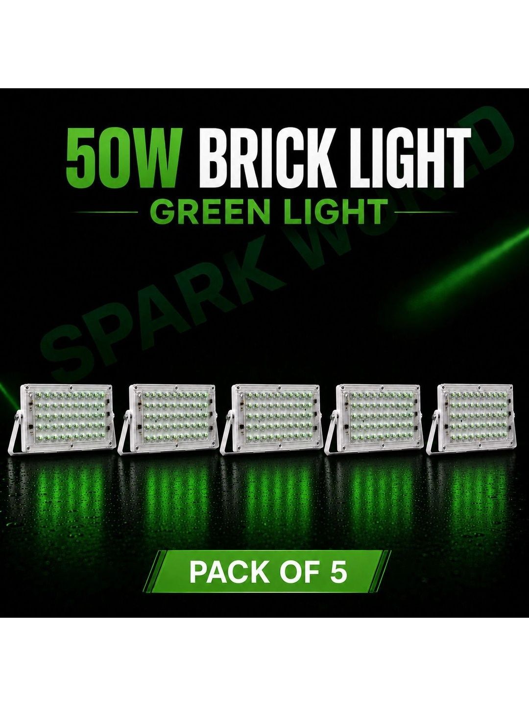 ENORMITY 5-Pcs Green Brick Light Rectangle Outdoor Lamps-picture-11