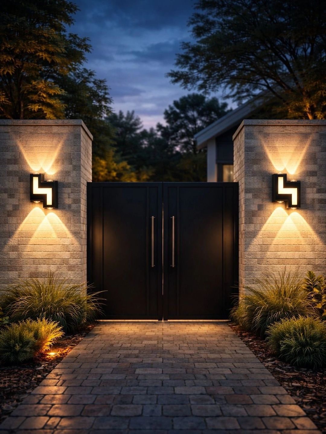 ENORMITY Black Aluminium Contemporary Abstract Shaped Shaped Wall Lamp-image-38