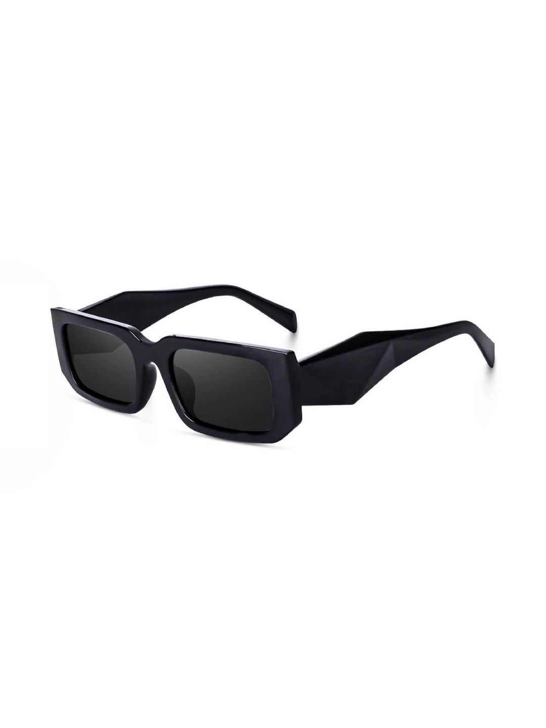 YOUTH CLUB Unisex Black Lens & Black Rectangle Sunglasses with-picture-14
