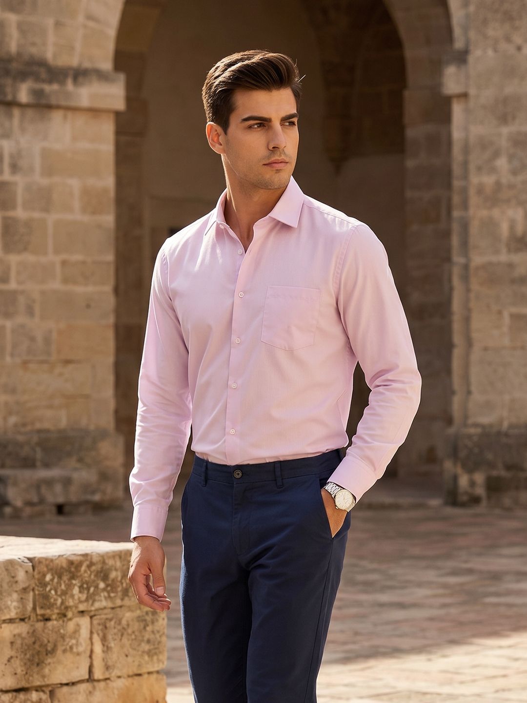 encore by INVICTUS Spread Collar Formal Shirt-picture-52