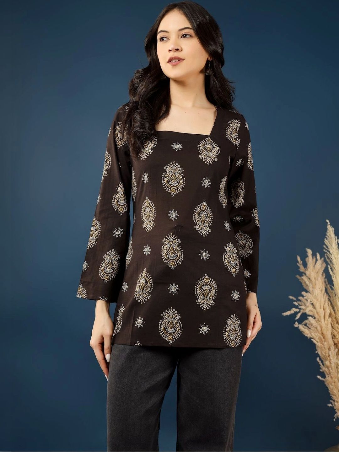 Anouk Rustic Print Ethnic Cotton Top-picture-11