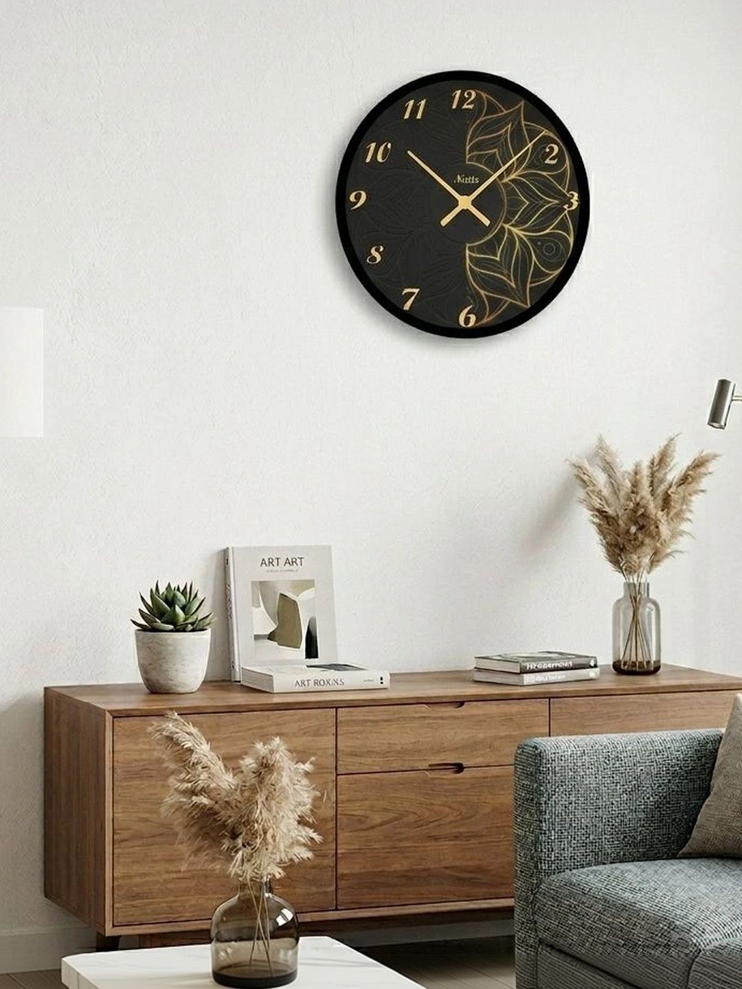 Nutts Multicoloured Printed Contemporary Wall Clock-picture-55