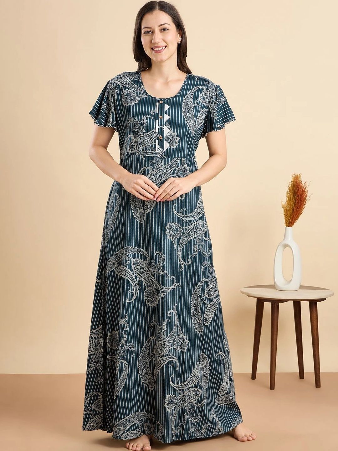 NIGHTSPREE Printed Maxi Nightdress-picture-19