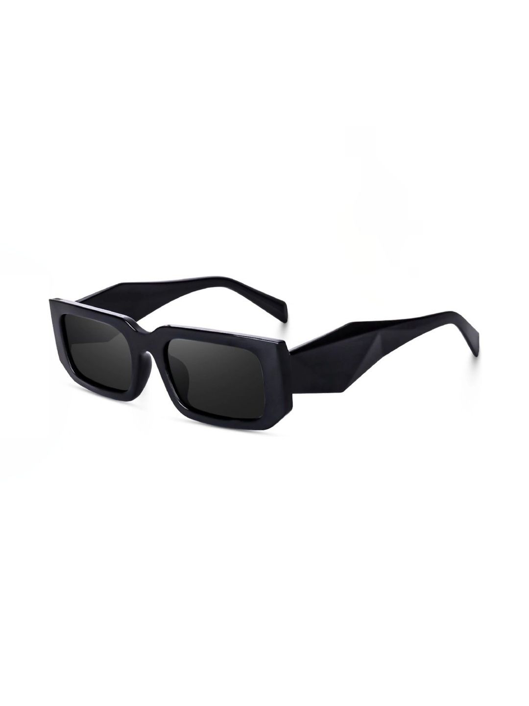 YOUTH CLUB Unisex Black Lens & Black Rectangle Sunglasses with-picture-51