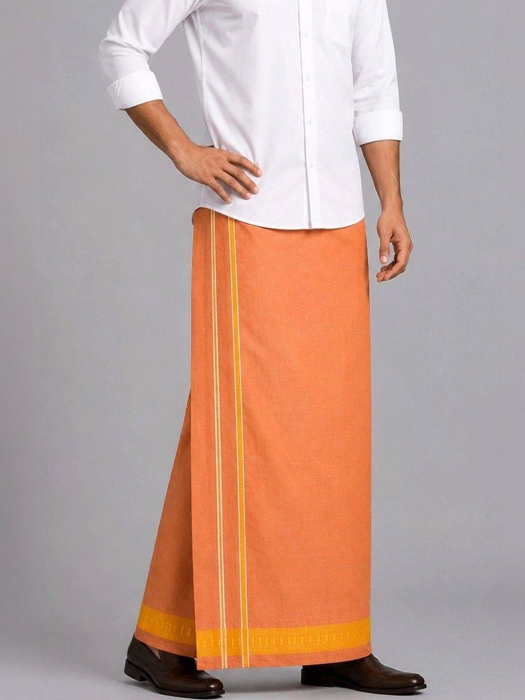 Sharan Elegance Men Striped Cotton Dhoti Dhotis-picture-42