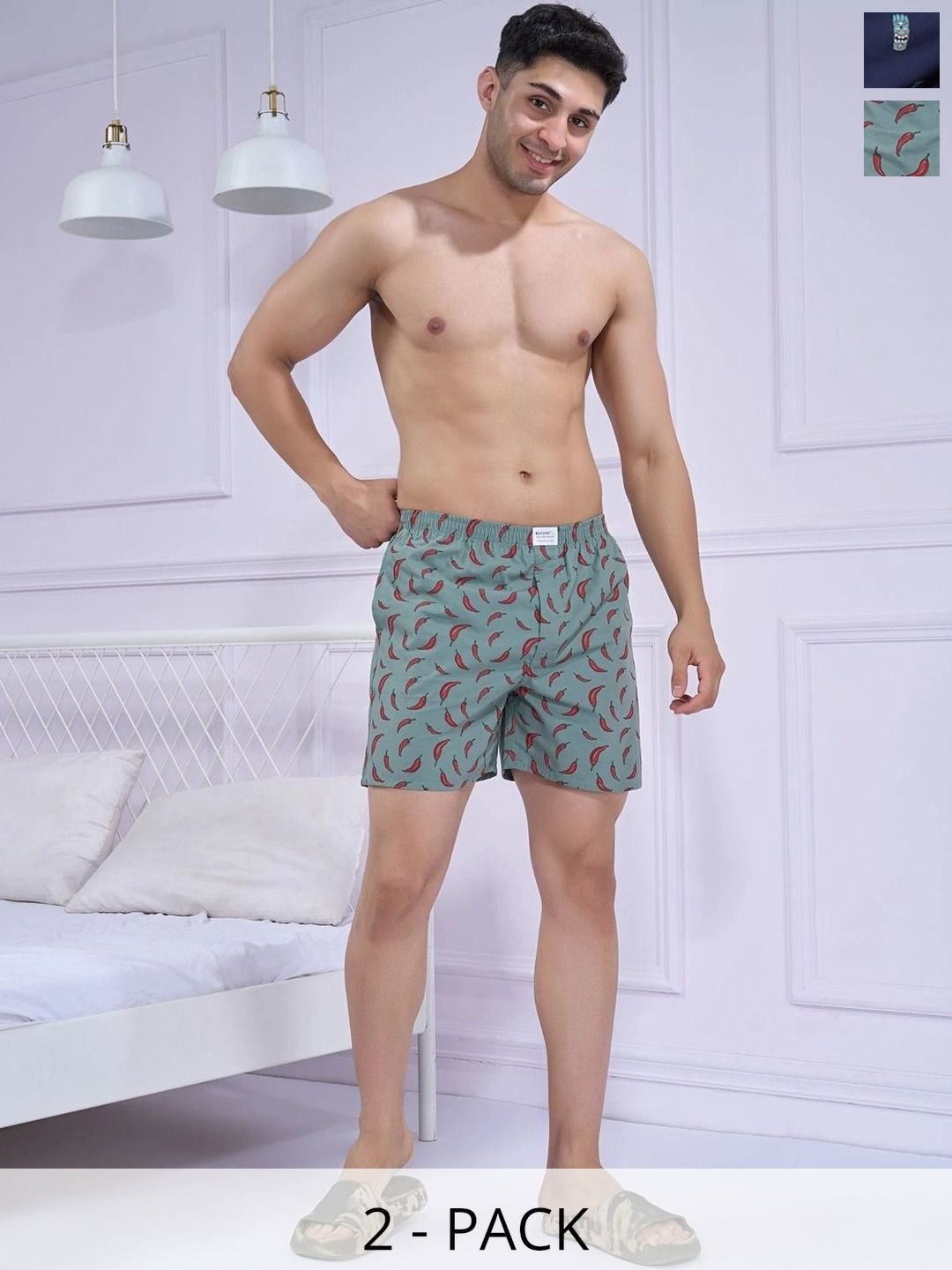 MAXZONE Pack Of 2 Printed Pure Cotton Boxers-picture-11