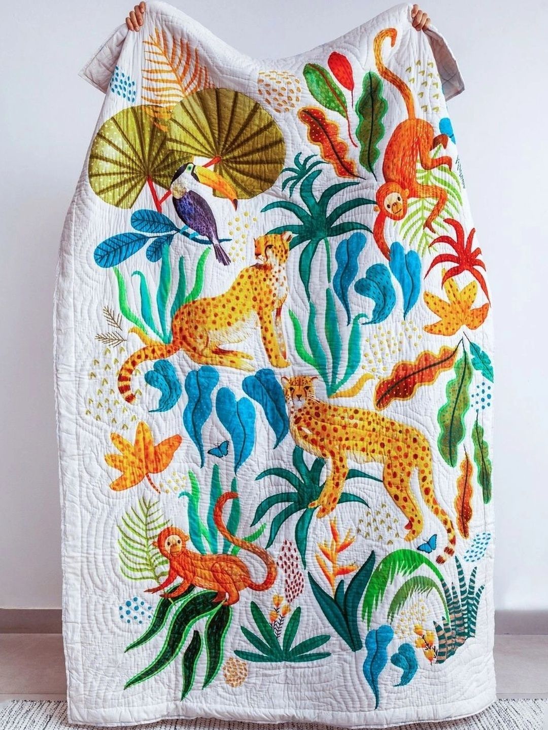 Zookeeper Multicoloured 120 GSM Quilt-image-18