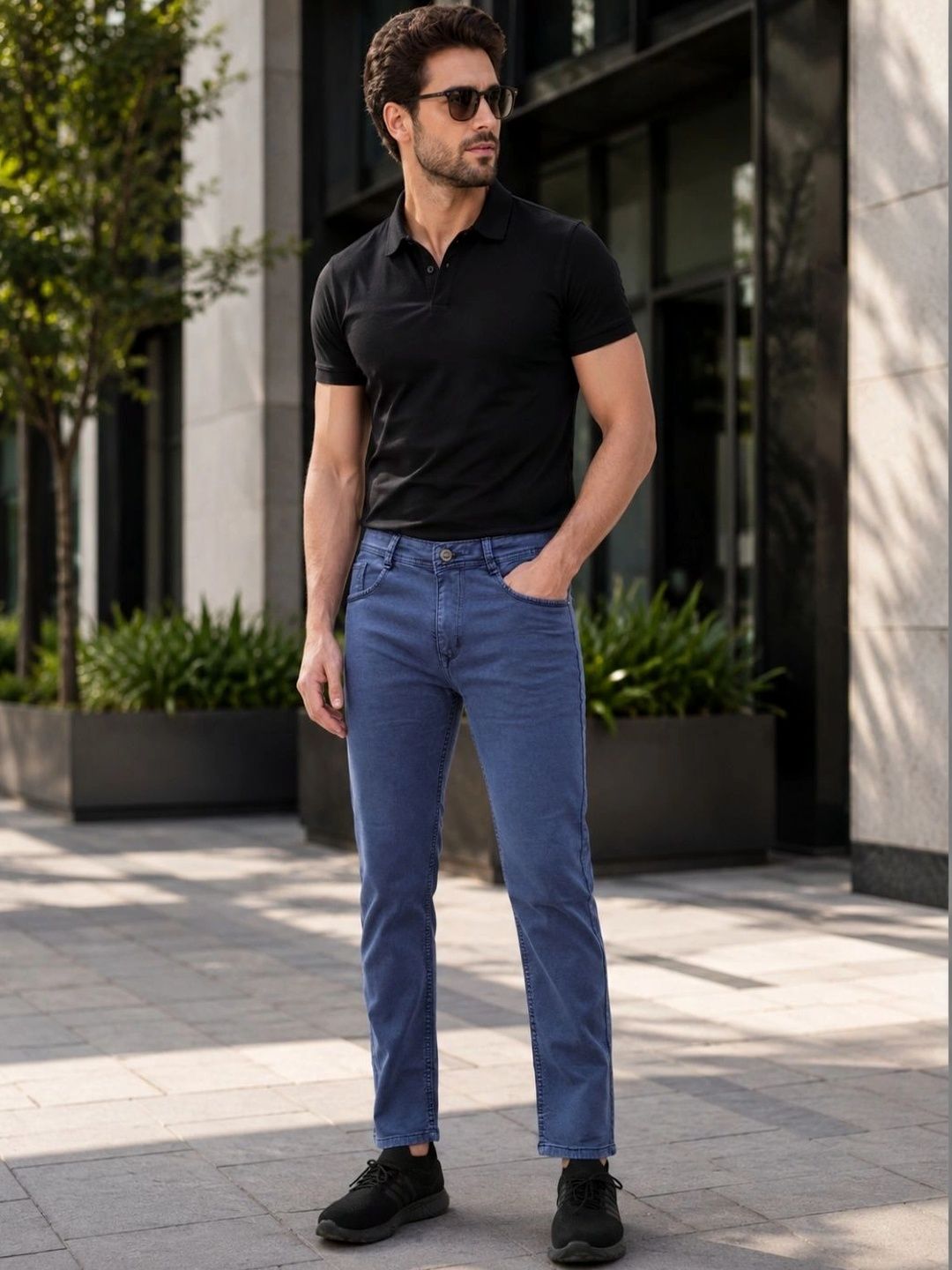 Kyber Men Jean Slim Fit Mid-Rise Light Fade Stretchable Jeans-picture-24