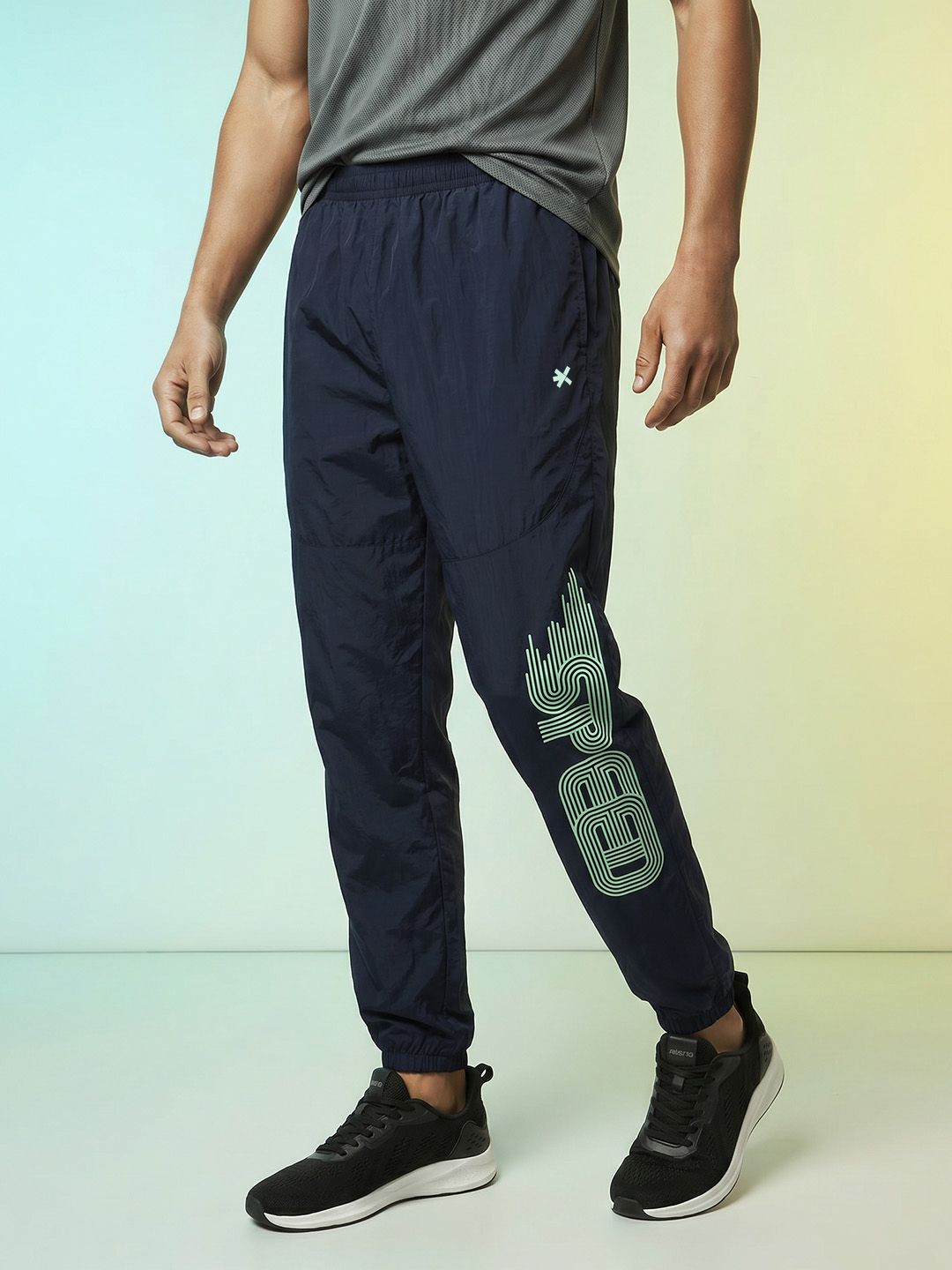 HRX by Hrithik Roshan Men Relaxed Fit Typography Running Joggers-image-16