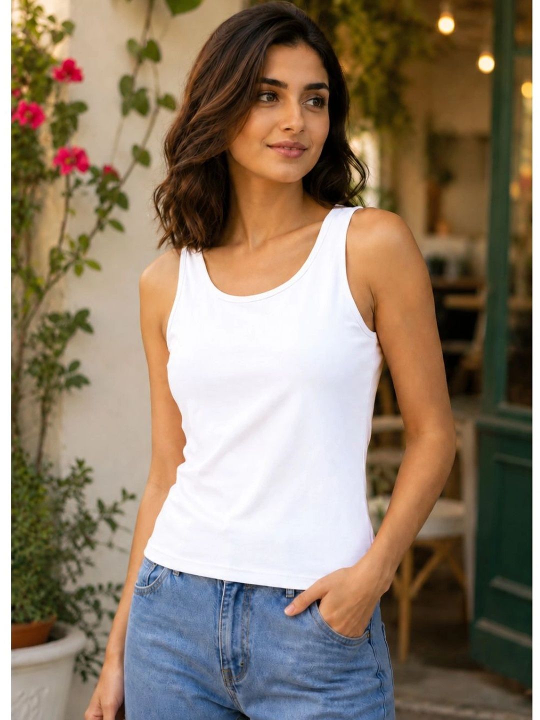 The Roadster Lifestyle Co Round Neck Non Padded Camisoles-picture-28
