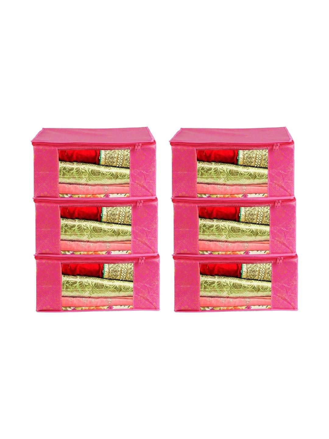 AARON INC Pink Set of 6 Reusable Suit Organiser Organisers-picture-41