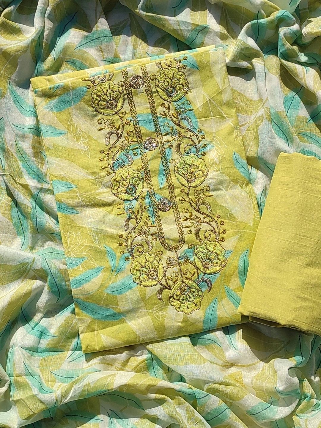 FAB JUNCTION Printed Pure Cotton Unstitched Dress Material-picture-55