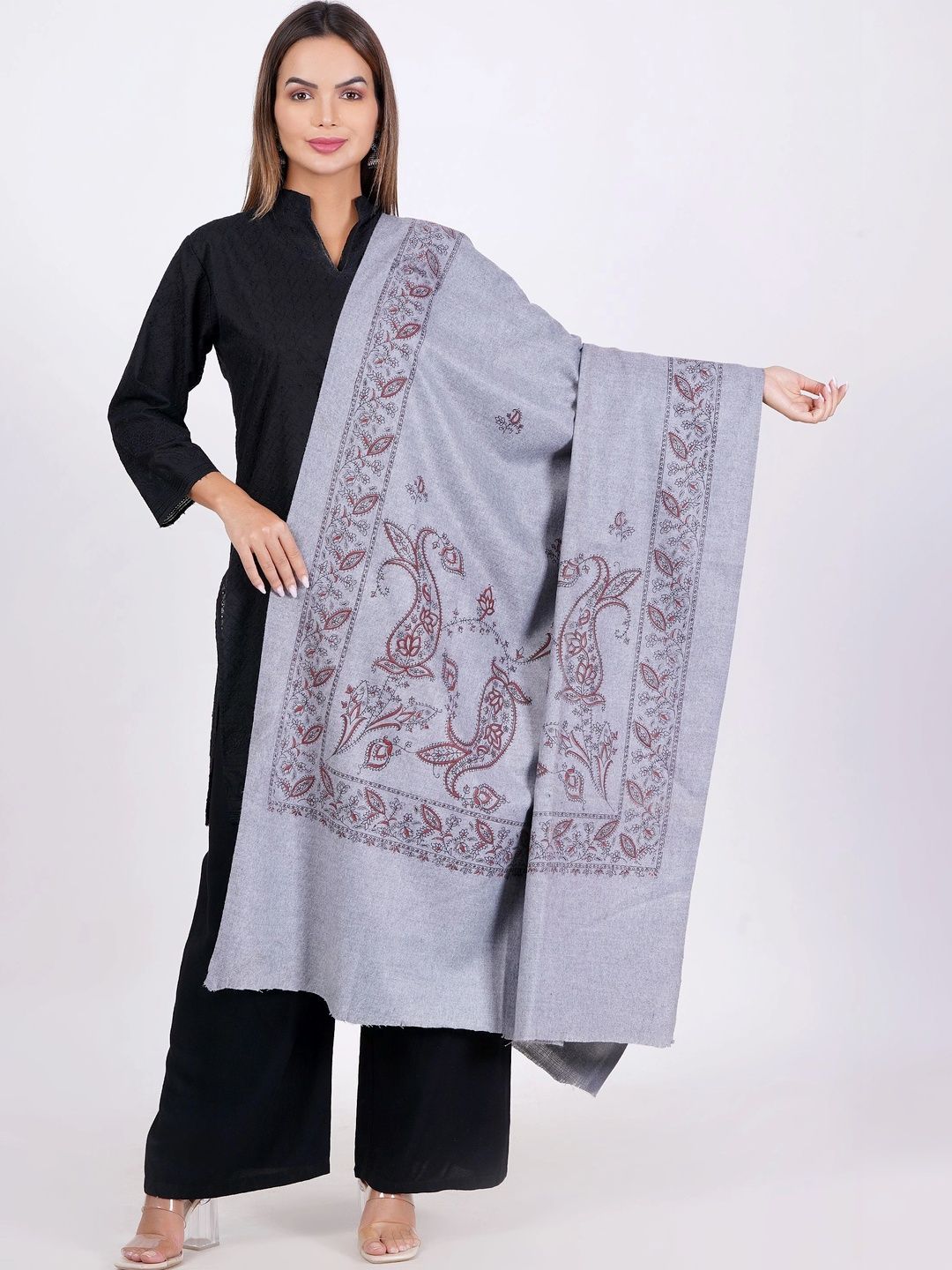 SPRHA Women Paisley Embroidered Shawl-image-40