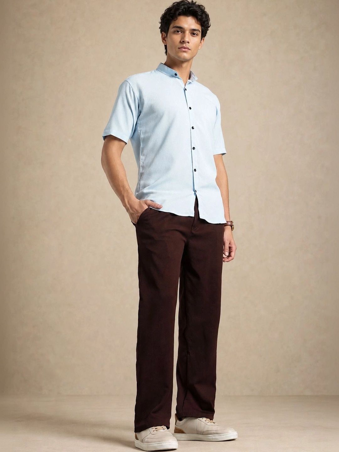 SWADESI STUFF Men Textured Regular Fit Cotton Track Pants-picture-26