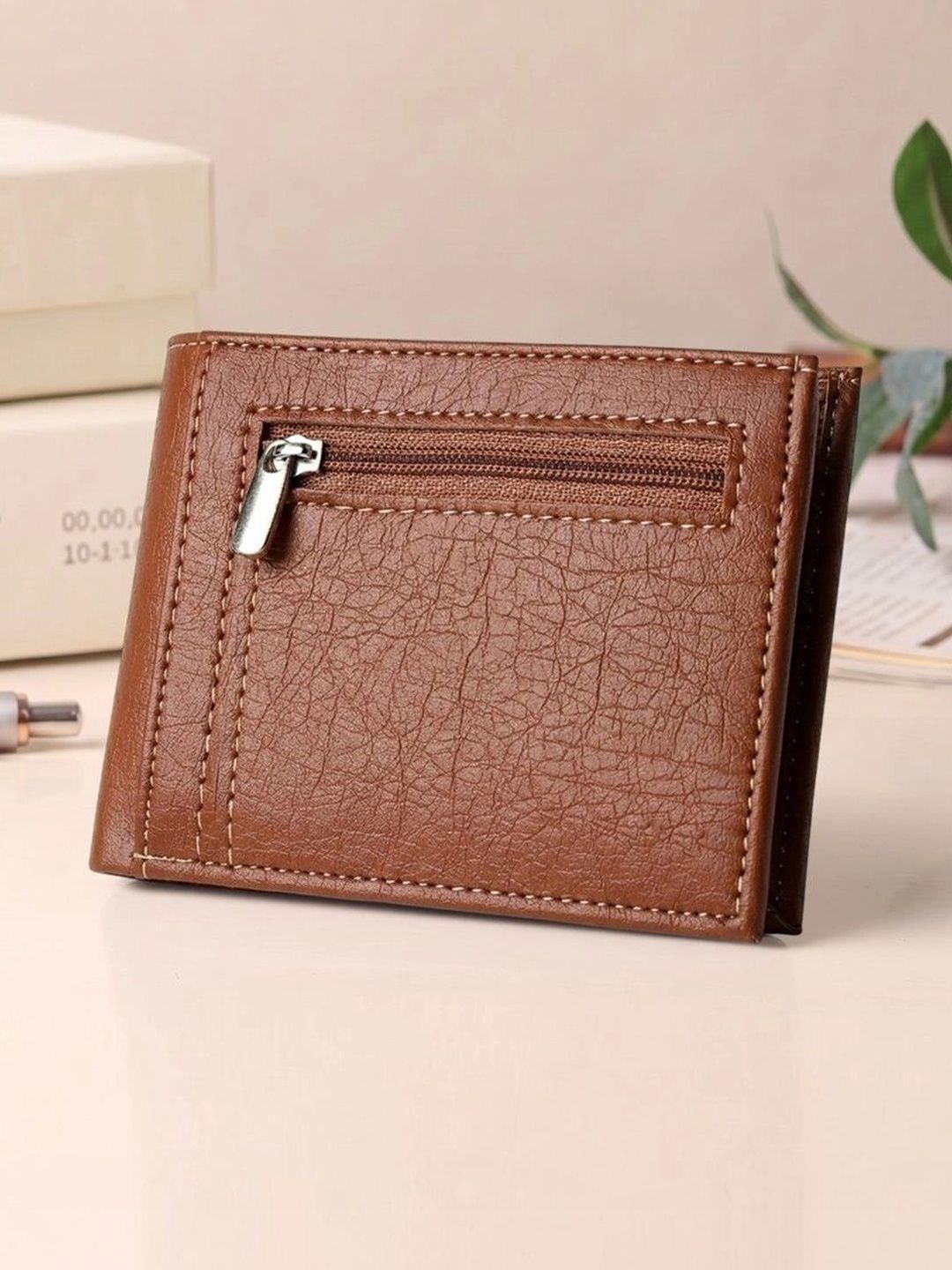 LAER Men Textured PU Two Fold Wallet-picture-24