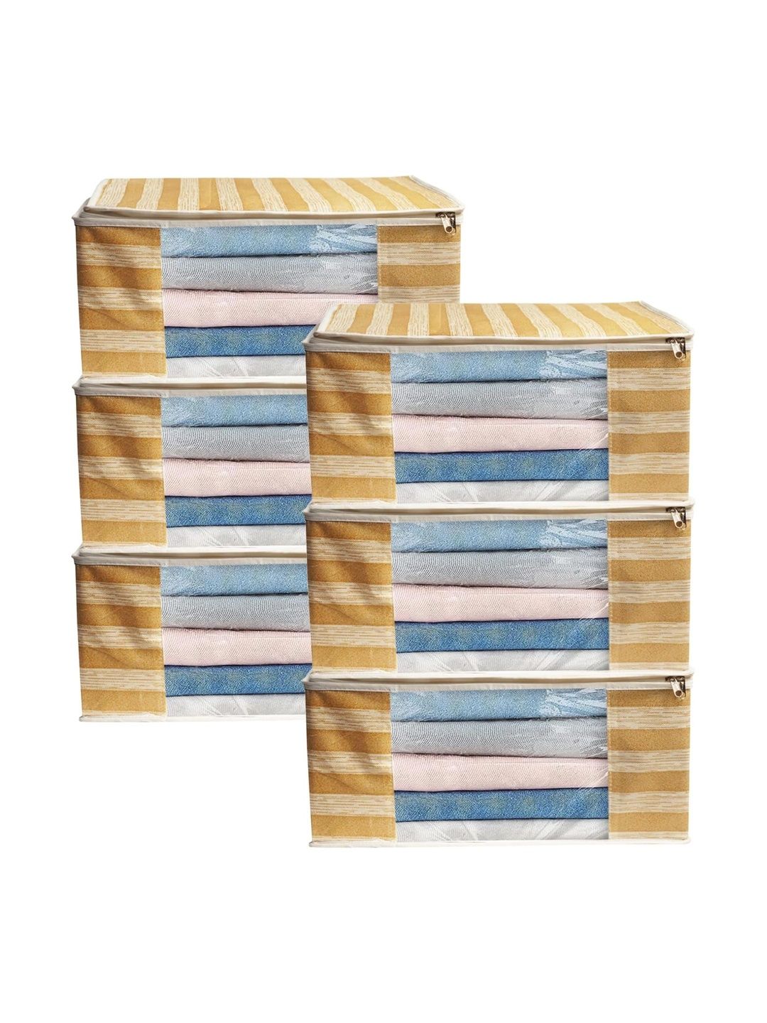 AARON INC Brown Set of 6 Reusable Multi-Utility Organisers-picture-4