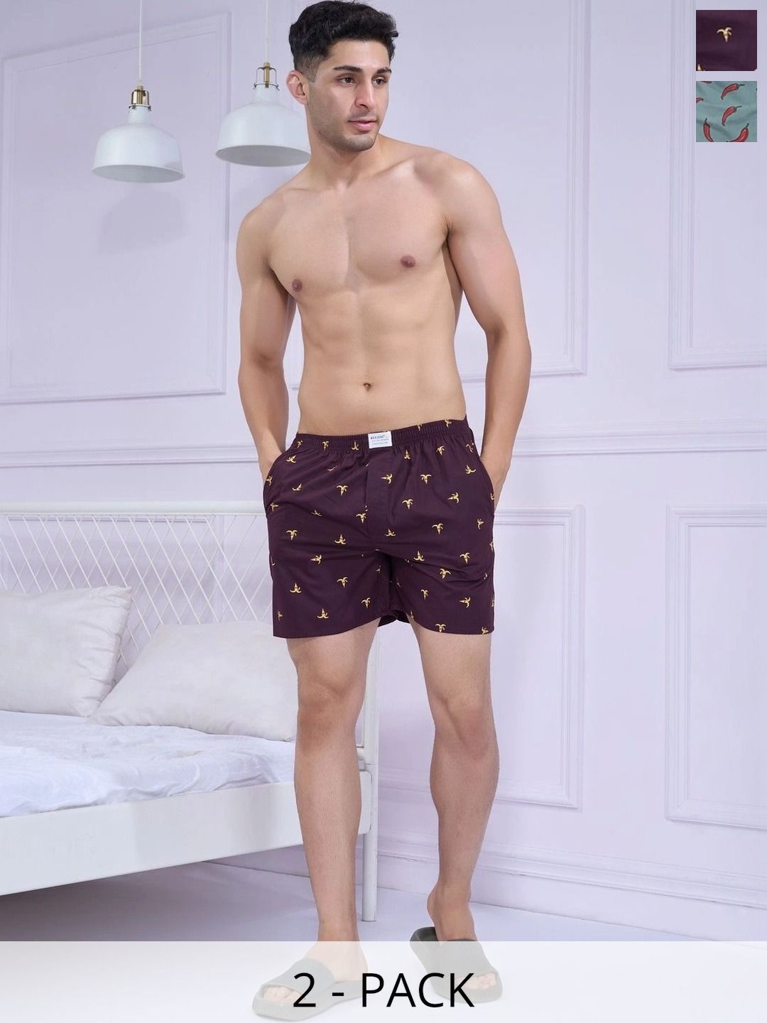 MAXZONE Pack Of 2 Printed Pure Cotton Boxers-picture-27