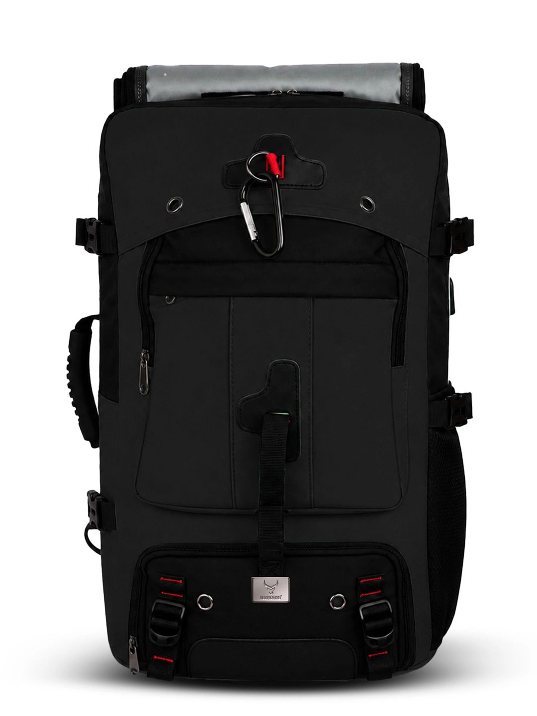 REDHORNS Unisex Contrast Detail Backpack with Compression Straps-picture-18
