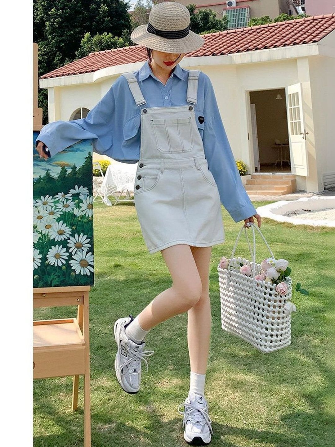 StyleCast Women Sleeveless Square Neck Denim Jumpsuit-picture-49