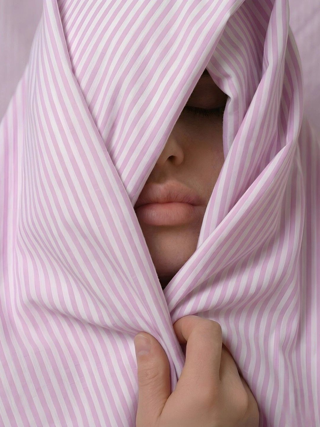 Zarf Pink & Brown Striped 400 GSM Comforter-picture-34