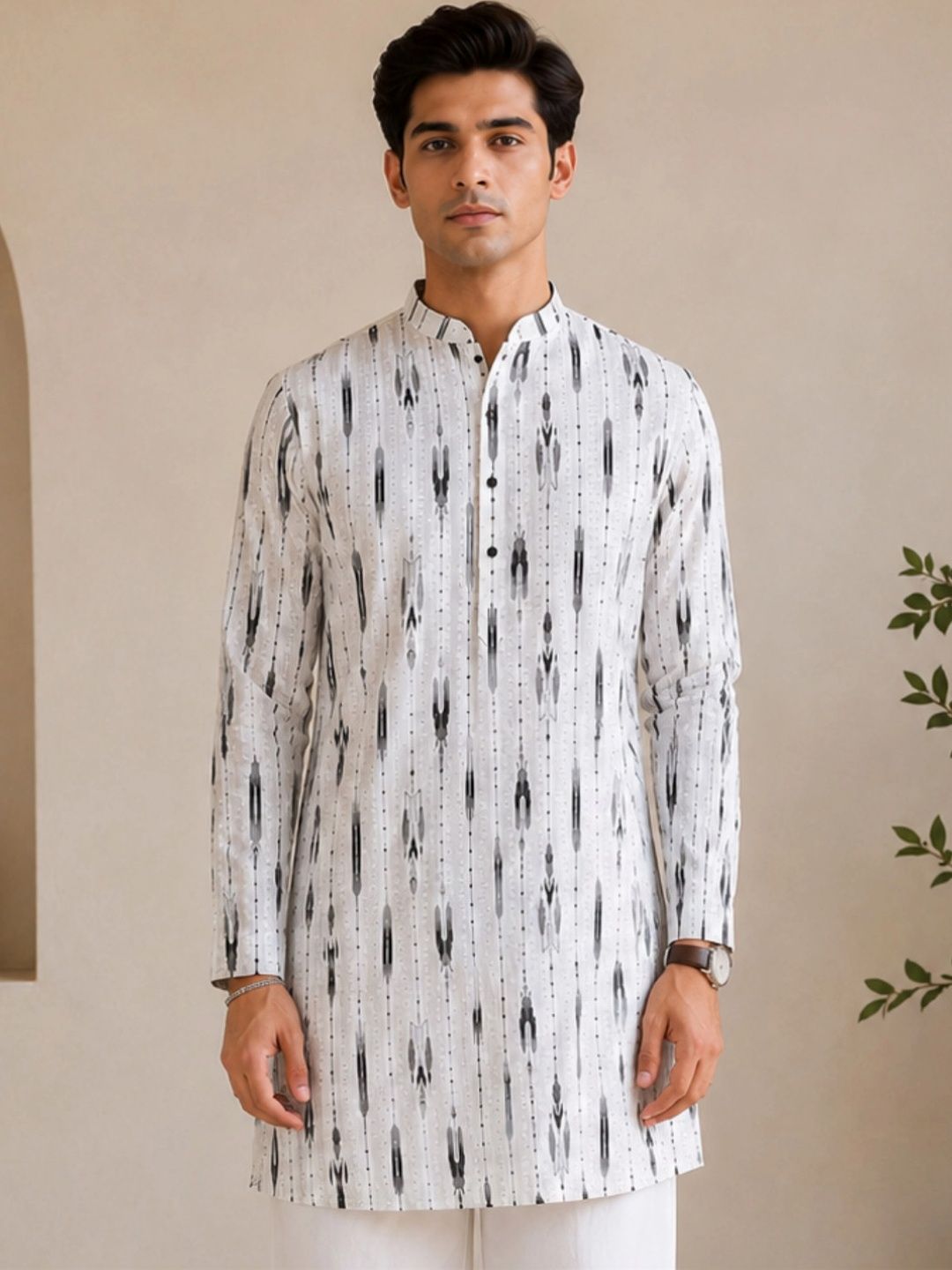 VASTRAMAY Men Indie Prints Kurta-picture-16