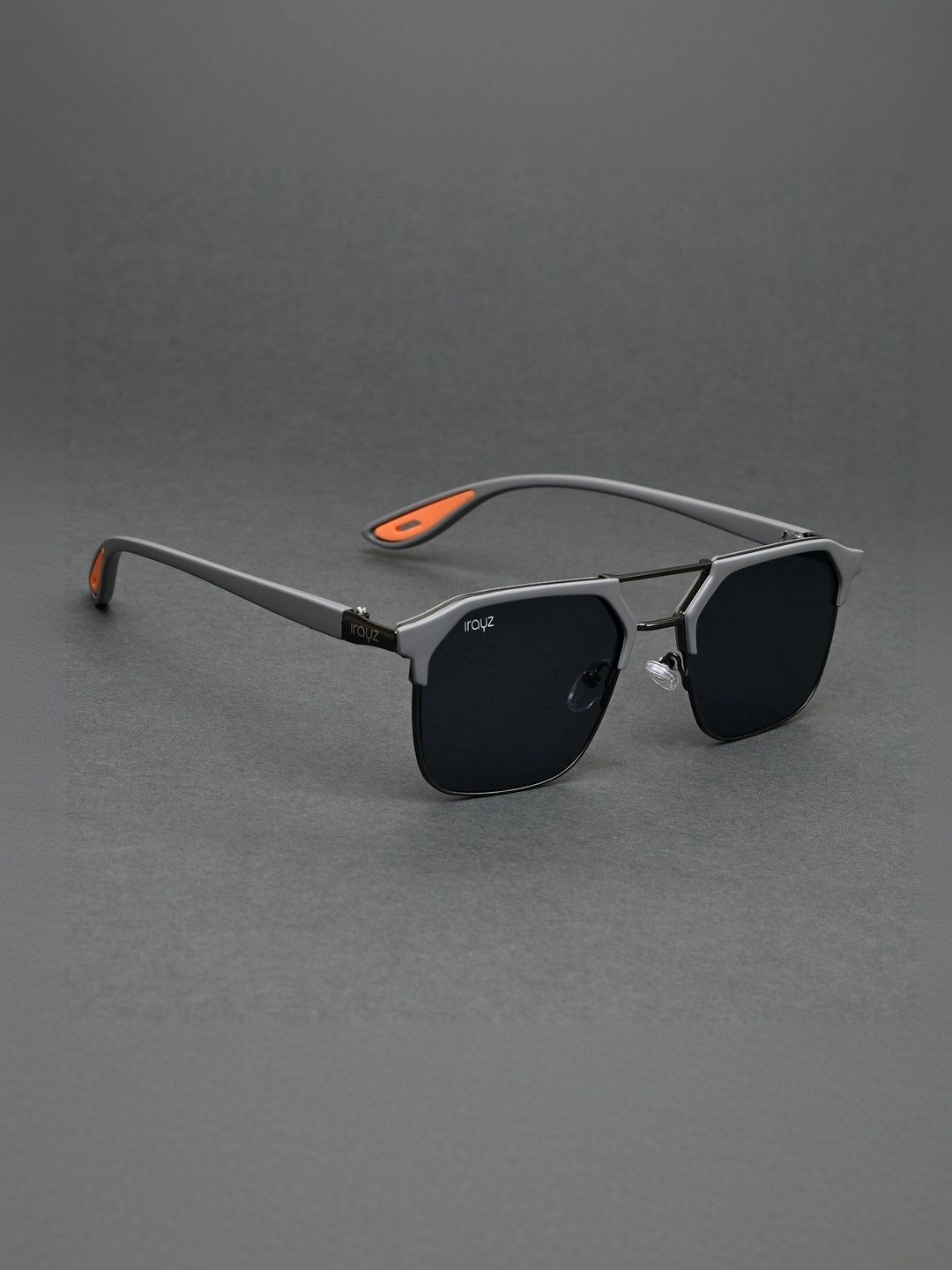 Irayz Unisex Black Lens & Silver-Toned Square Sunglasses with-picture-20