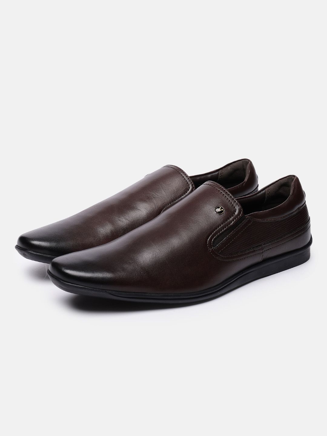 Van Heusen Men Textured Leather Pointed Toe Formal Slip-On Shoes-picture-38