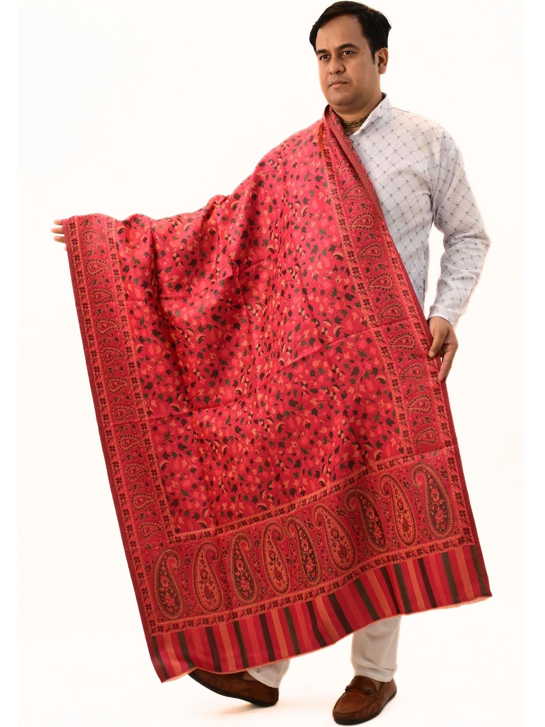 SPRHA Women Ethnic Motifs Woven Design Shawl-image-47