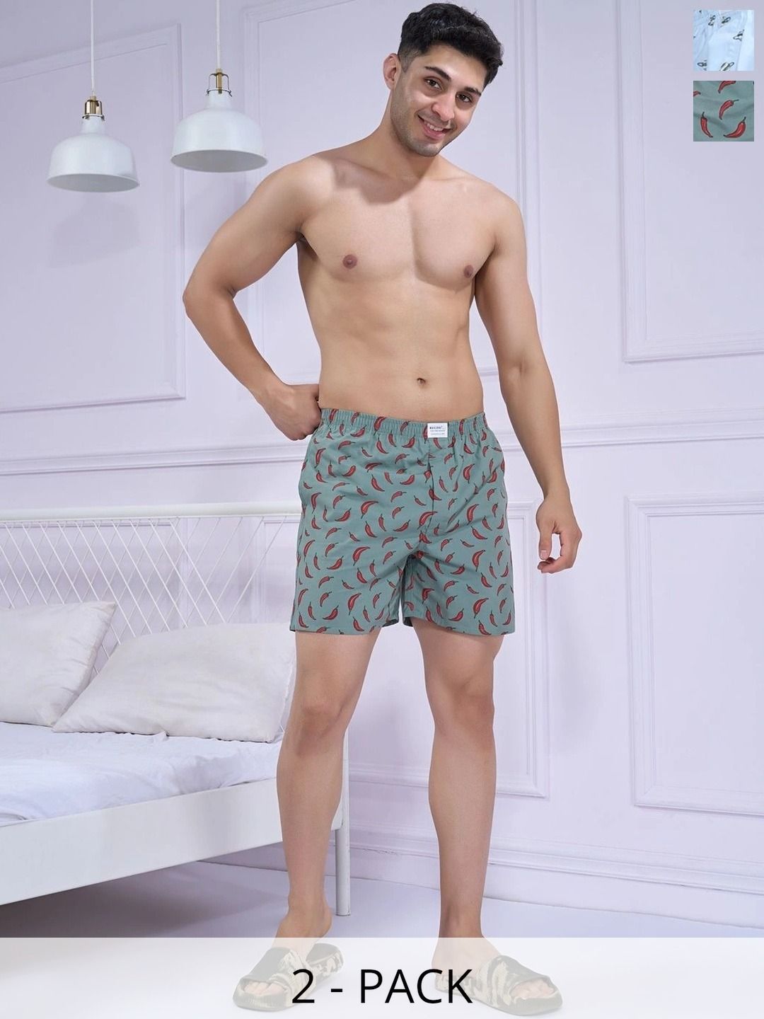 MAXZONE Pack Of 2 Printed Pure Cotton Boxers-picture-21