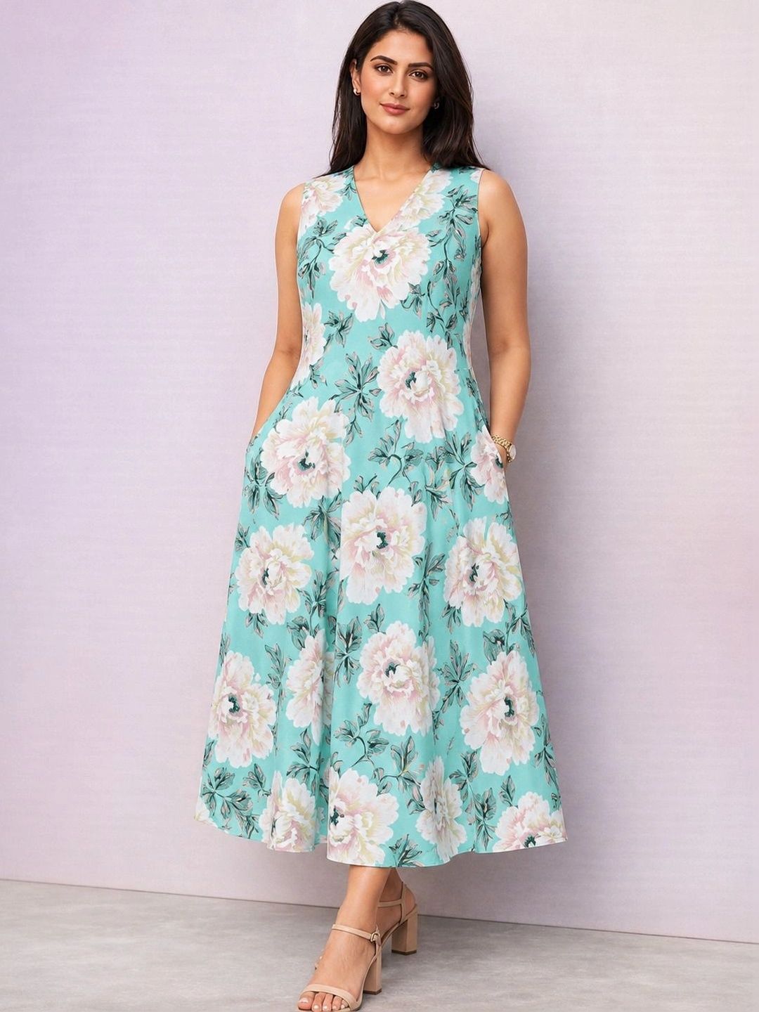 29THREDS Floral Print A-Line Midi Dress-picture-55