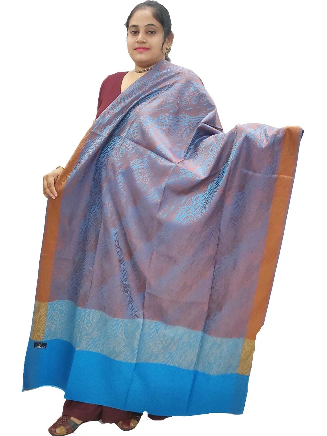 SPRHA Women Ethnic Motifs Woven Design Shawl-picture-35