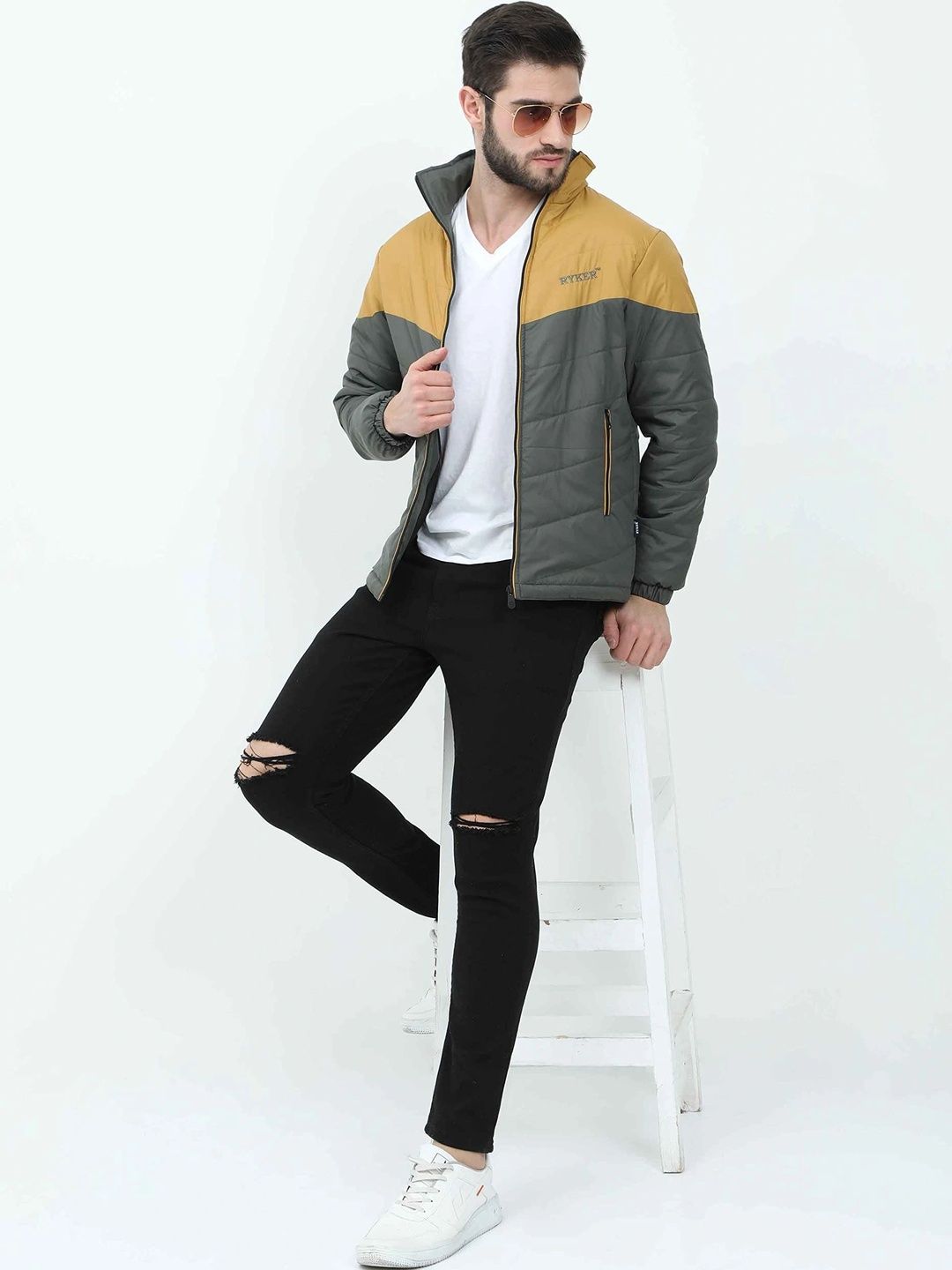 RYKER Men Colourblocked Insulator Puffer Jacket-picture-36