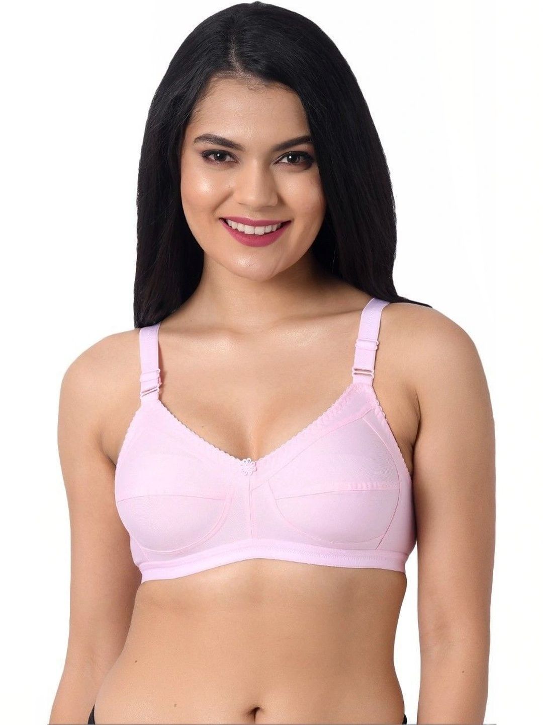 INNER TOUCH Self Design Shoulder Straps Full Coverage Cotton Everyday Bra-picture-17