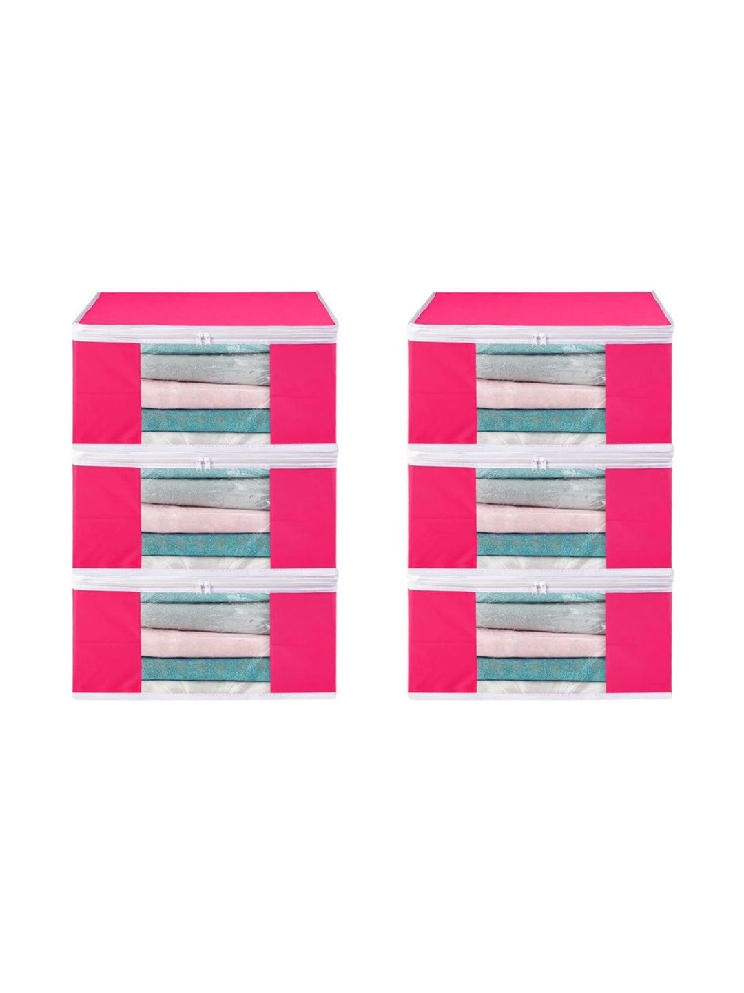 AARON INC Pink Set of 6 Reusable Multi-Utility Organisers-picture-16