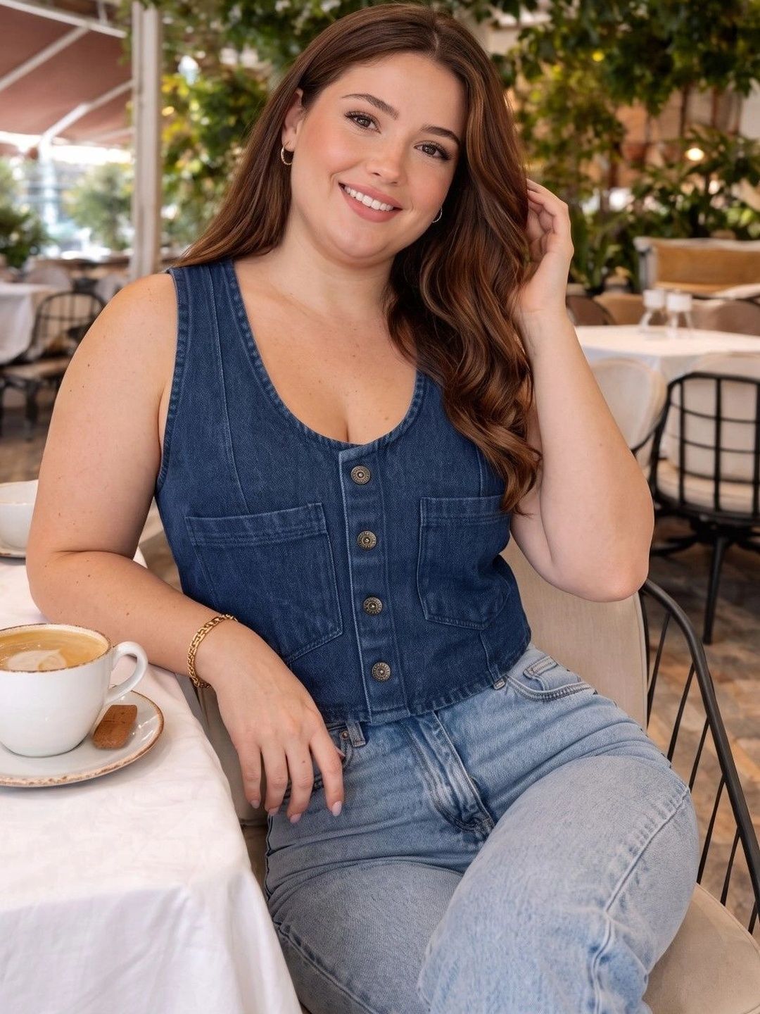 THE CLASSIC TOGS Scoop Neck Denim Formal Waistcoat-picture-28