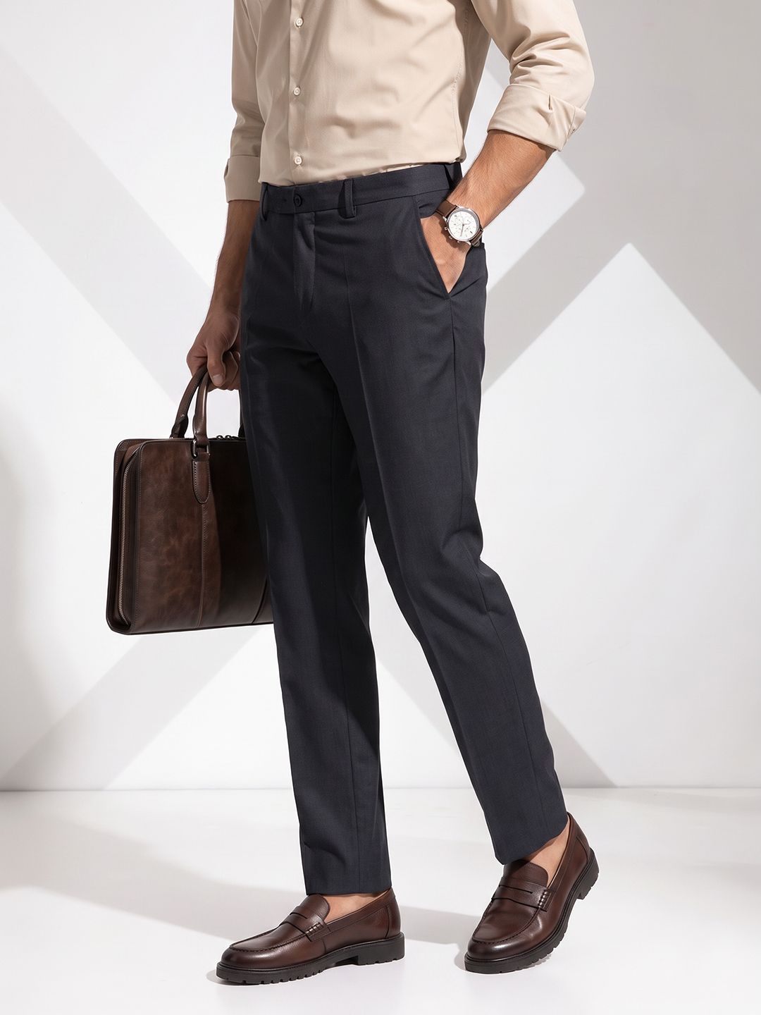 INVICTUS Men Woven Formal Trousers-picture-49
