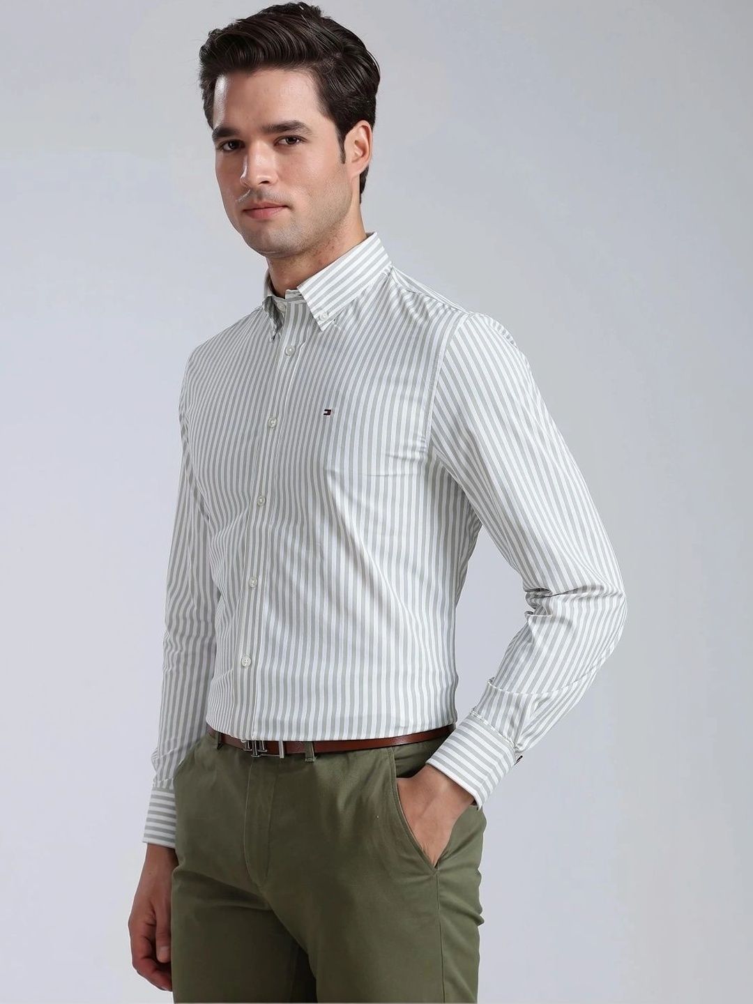 Tommy Hilfiger Men Striped Casual Shirt-picture-38