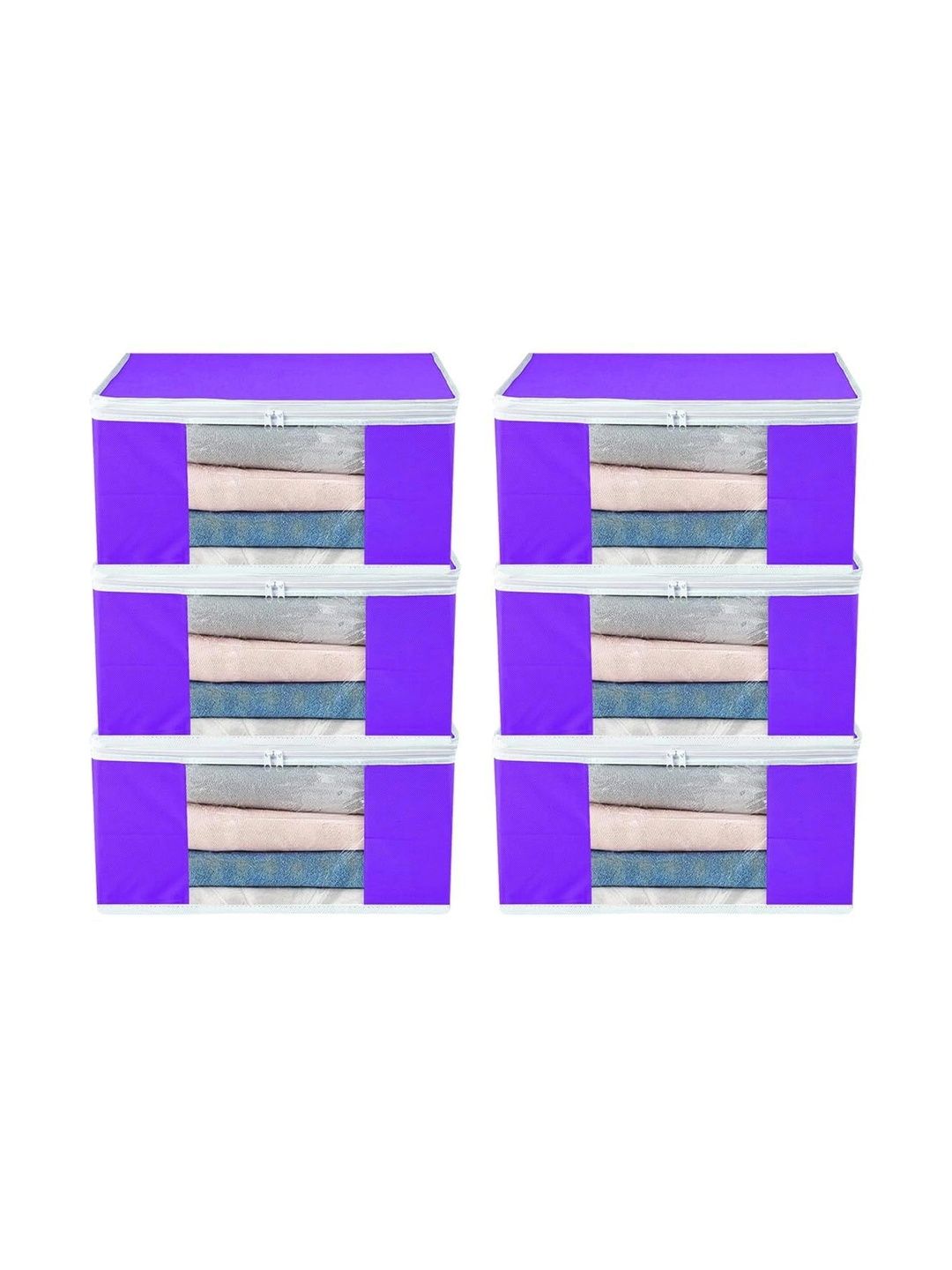 AARON INC Purple Set of 6 Reusable Multi-Utility Organisers-picture-38