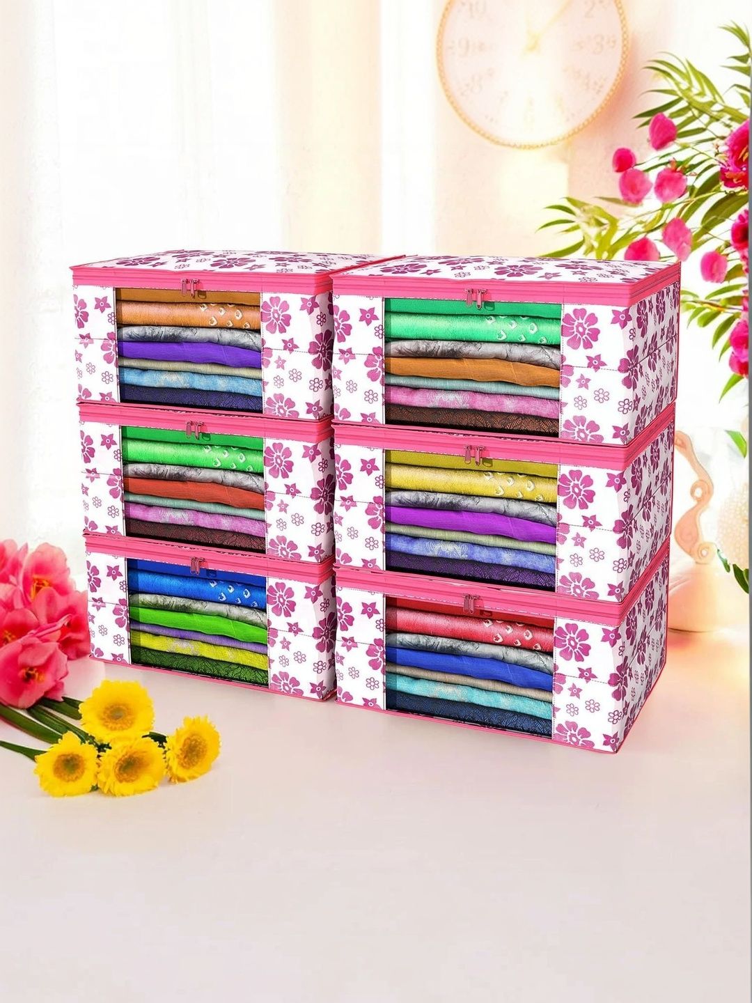 AARON INC Pink Set of 6 Reusable Multi-Utility Organisers-picture-26