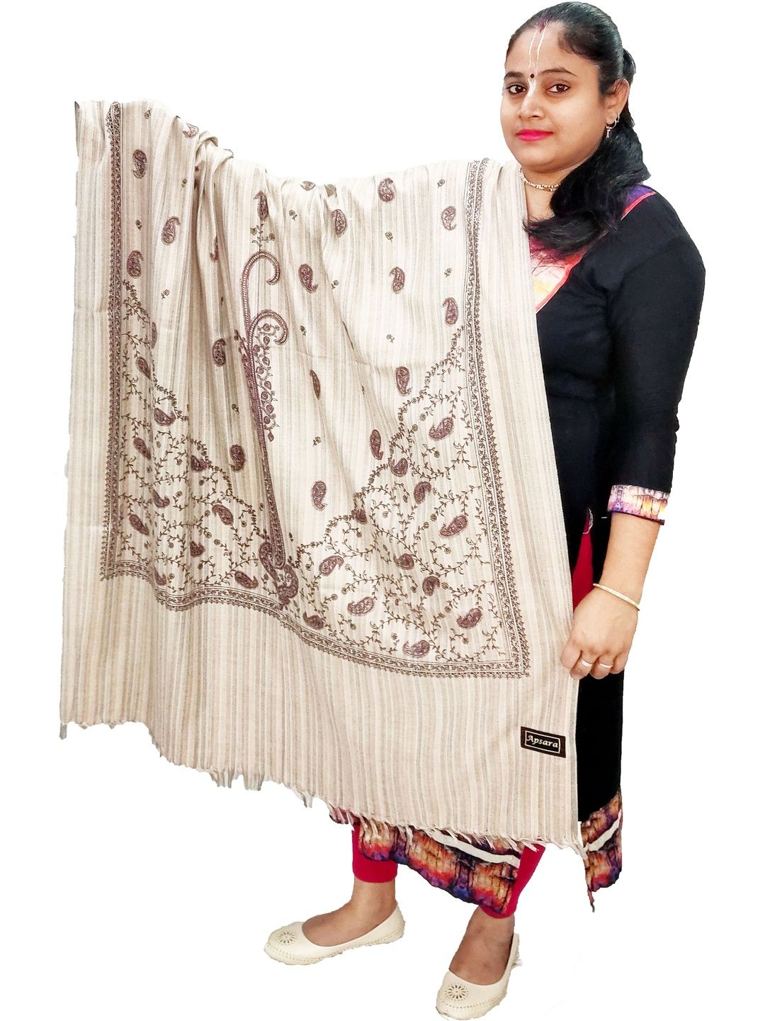 SPRHA Women Paisley Embroidered Shawl-picture-38