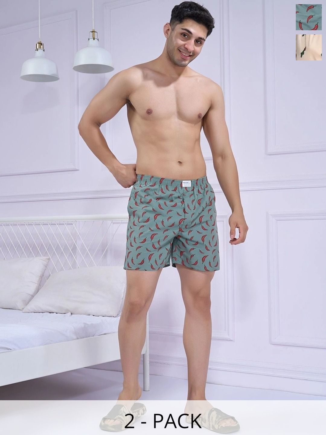MAXZONE Pack Of 2 Printed Mid-Rise Boxers-picture-28