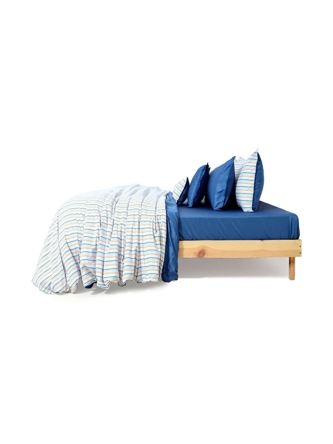 Zarf Blue & Blue Striped 400 GSM Comforter-picture-23