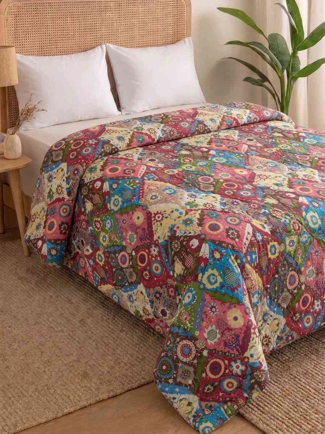MAFATLAL Multicoloured Floral Microfiber Mild Winter 120 GSM Dohar-picture-26